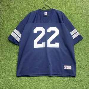 Vintage Dallas Cowboys Jersey Mens 2XL Blue 22 NFL Football Logo 7 Polyester 90s